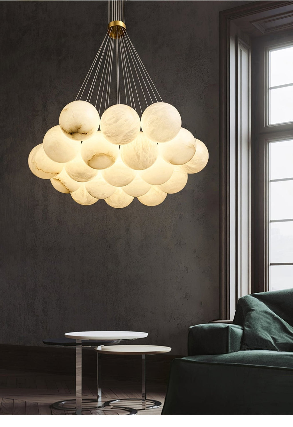 Lustre moderne Gudmund en Albâtre
