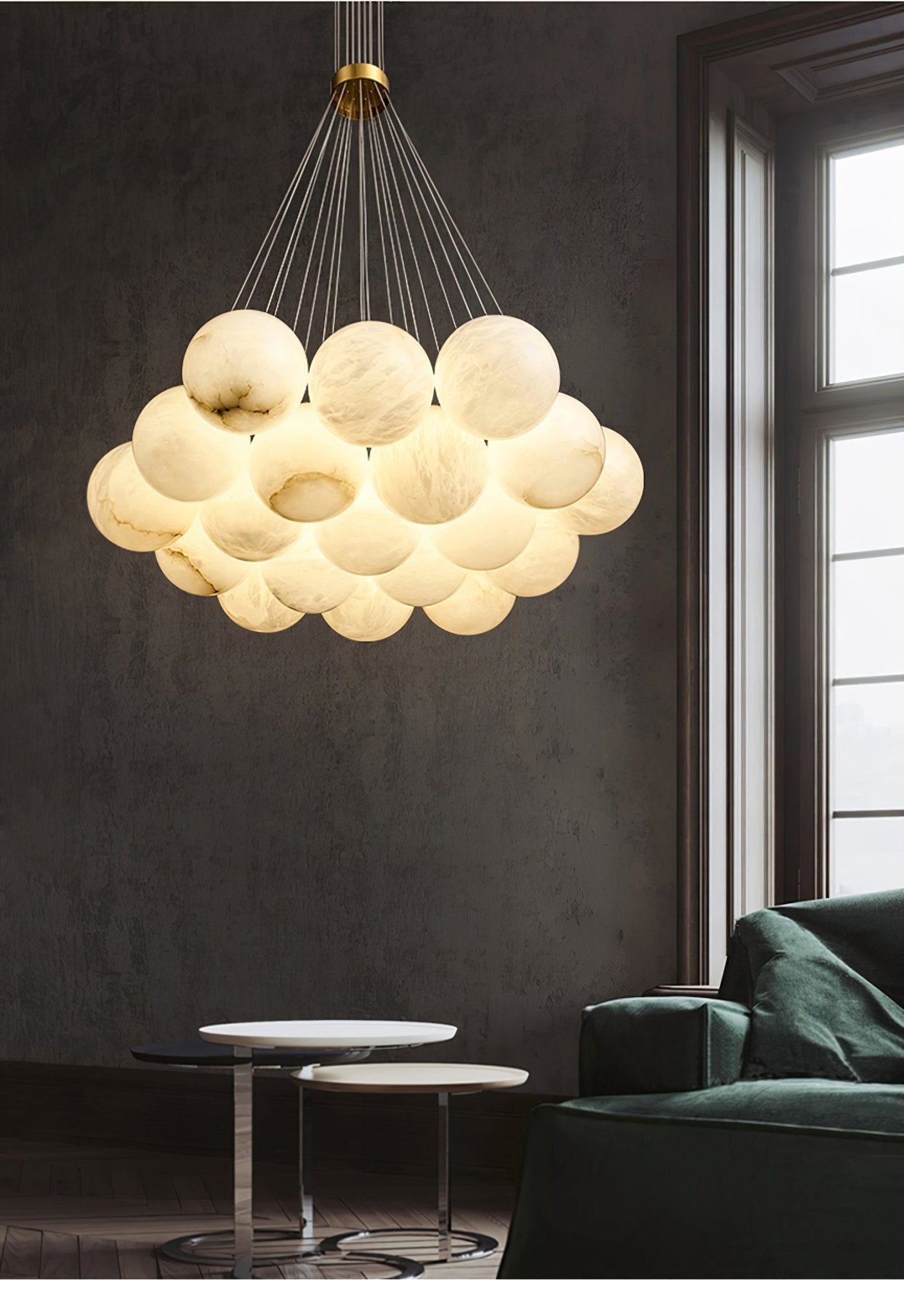 Lustre moderne Gudmund en Albâtre