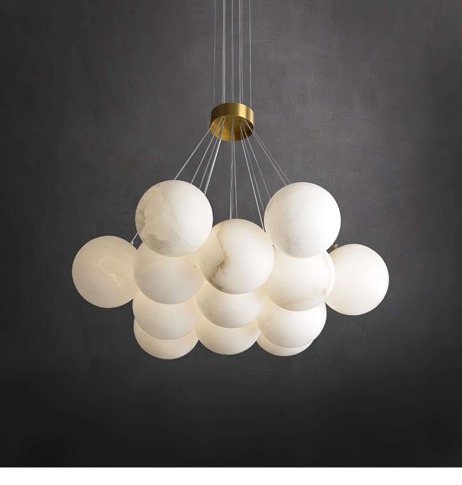 Lustre moderne Gudmund en Albâtre