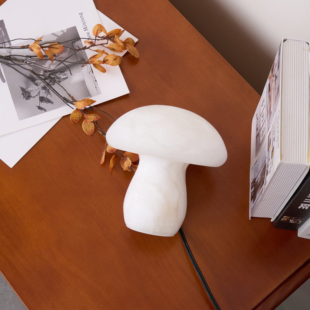 Lampe à poser moderne Ake en Albâtre Blanc
