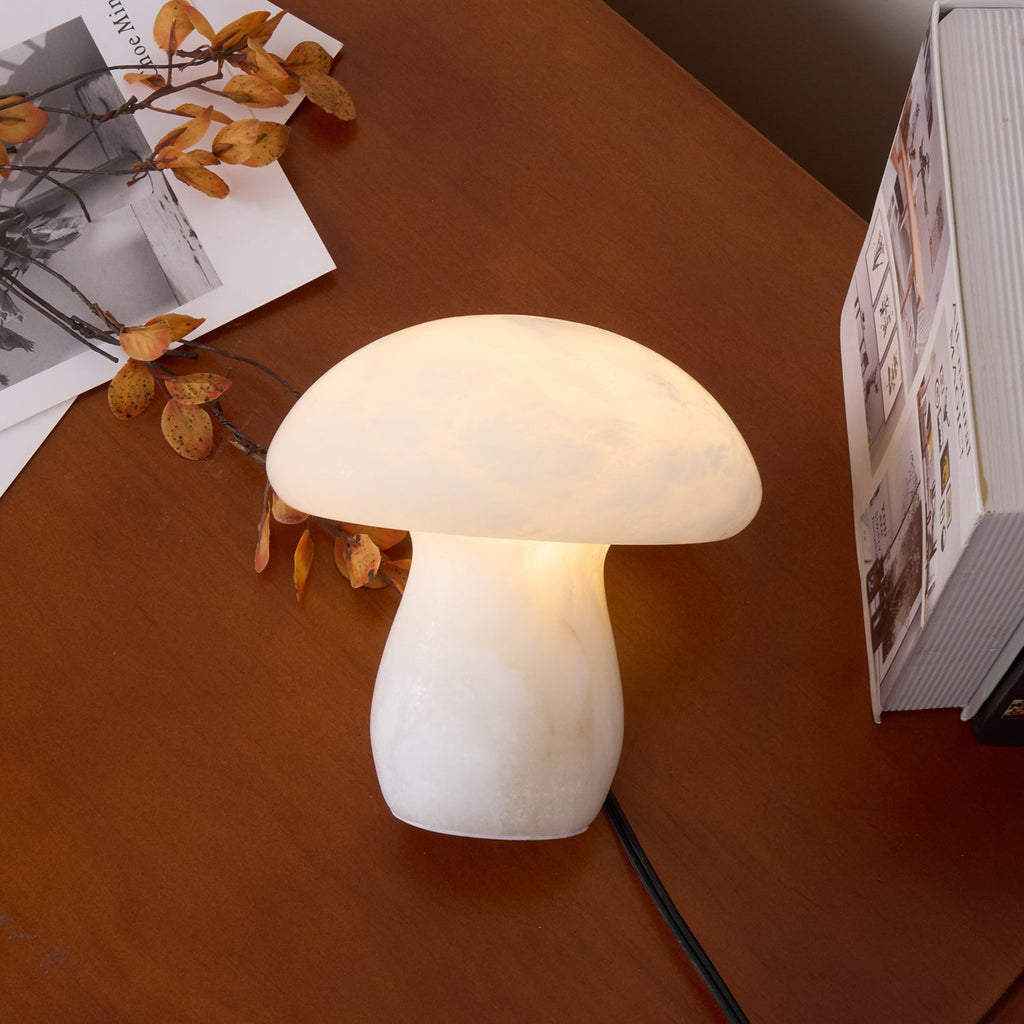Lampe à poser moderne Ake en Albâtre Blanc