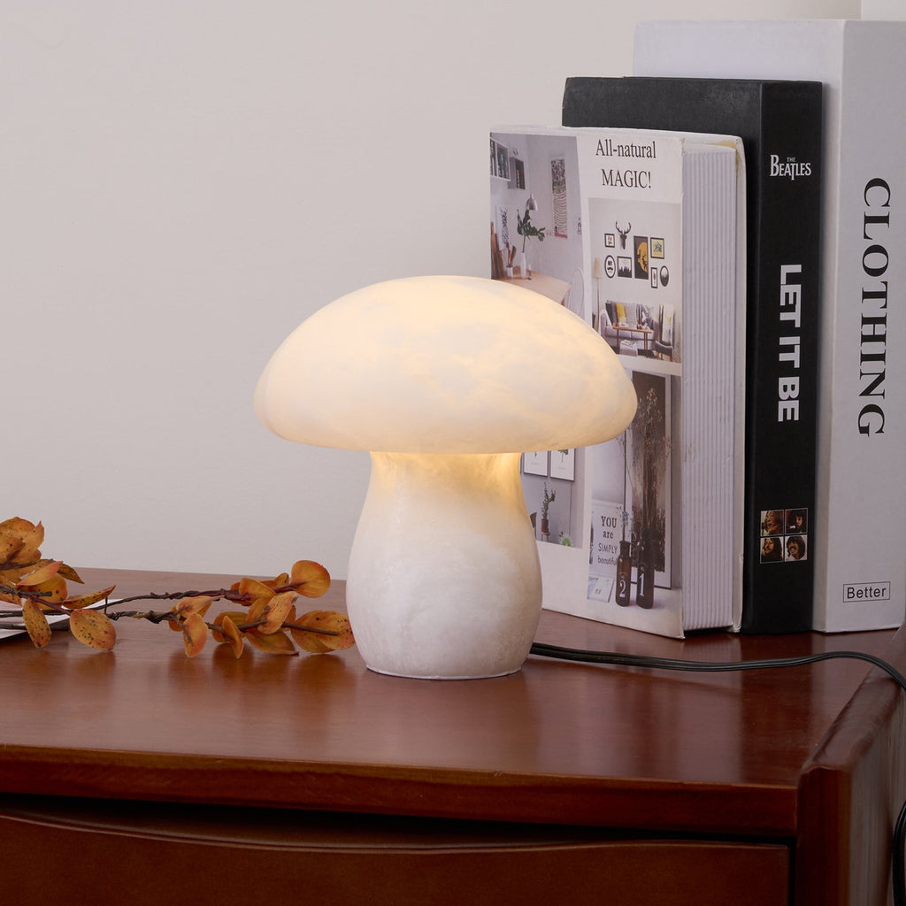 Lampe à poser moderne Ake en Albâtre Blanc