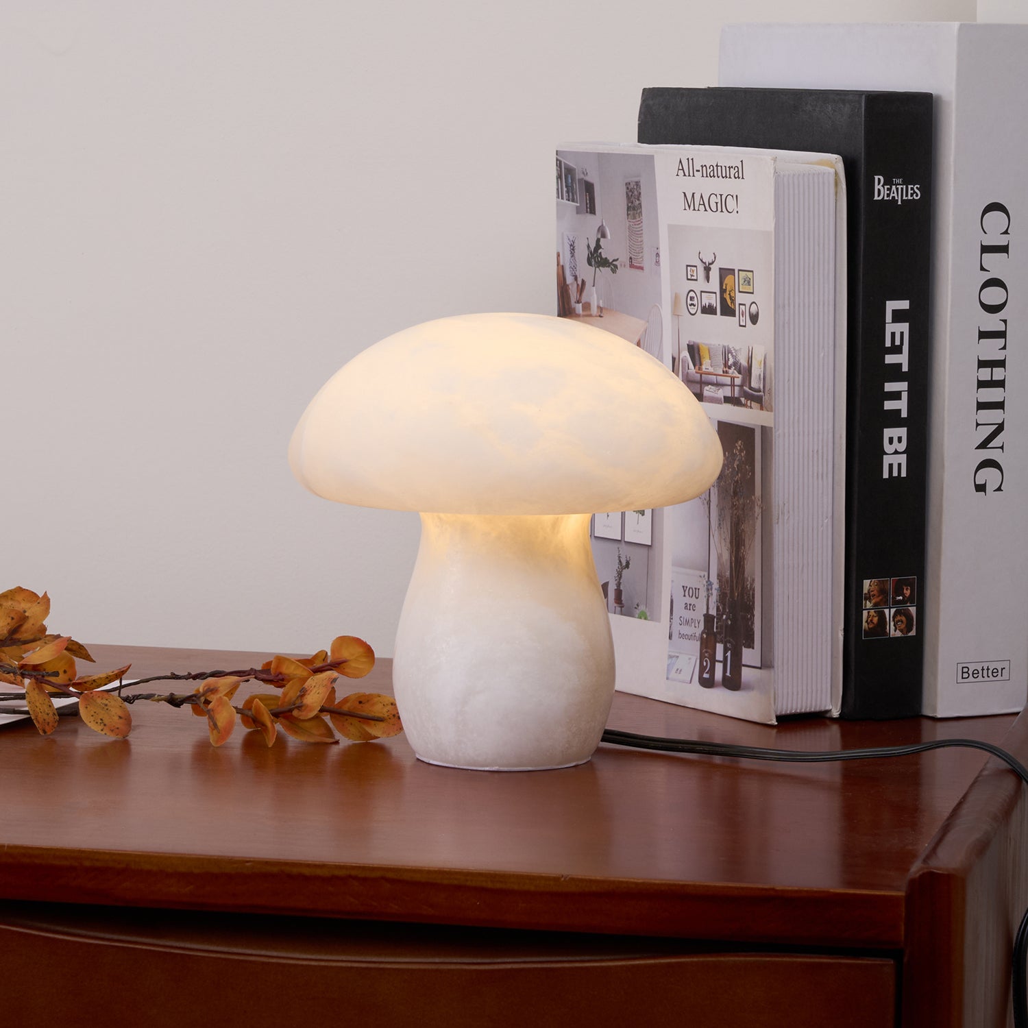 Lampe à poser moderne Ake en Albâtre Blanc