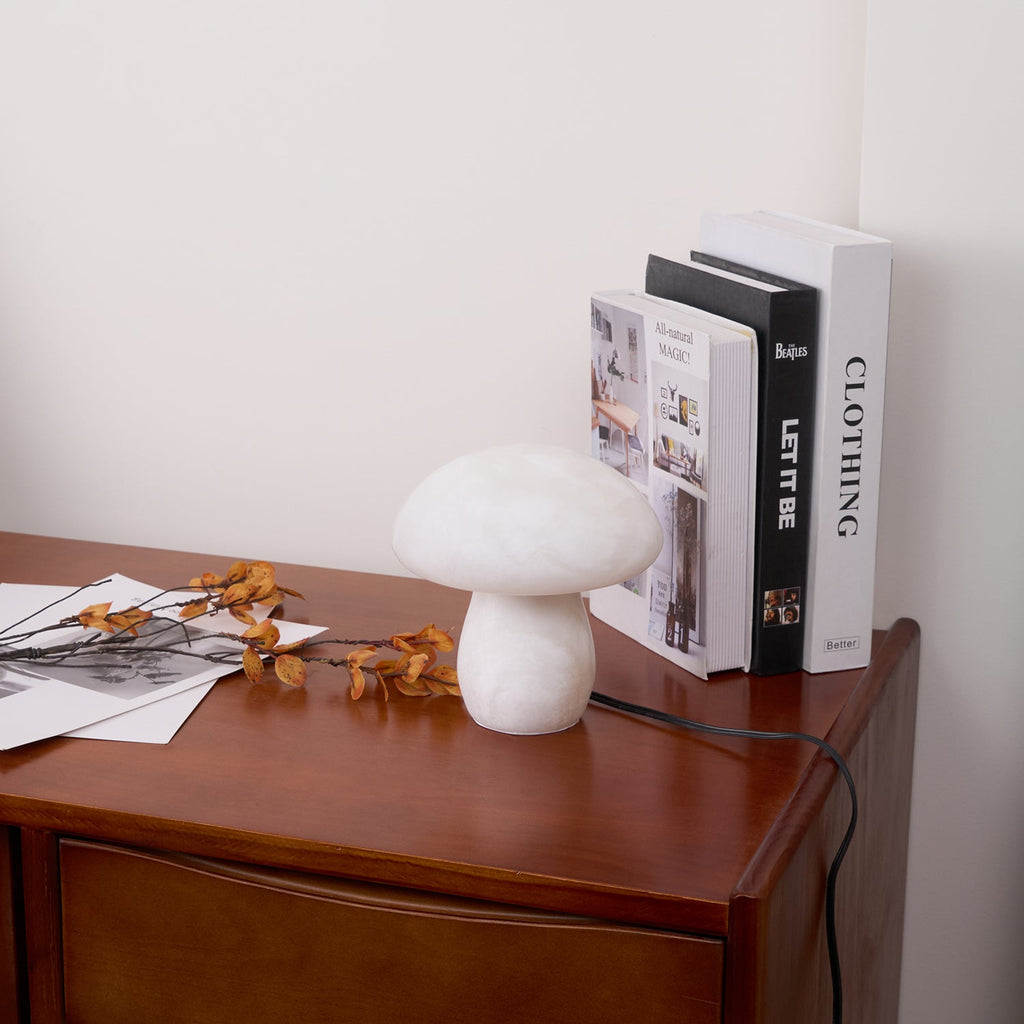 Lampe à poser moderne Ake en Albâtre Blanc