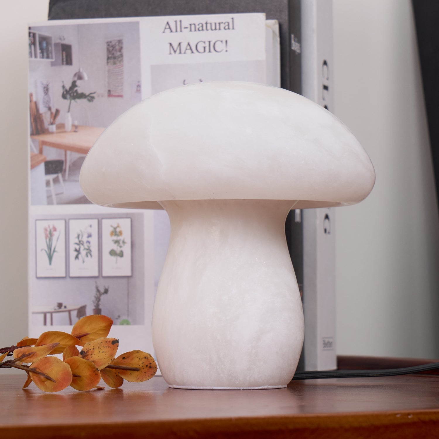 Lampe à poser moderne Ake en Albâtre Blanc