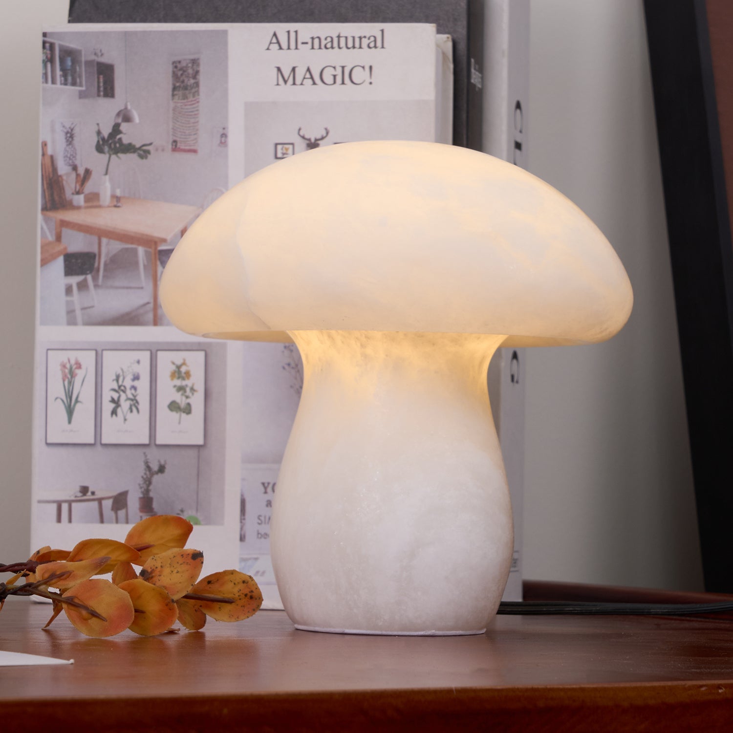 Lampe à poser moderne Ake en Albâtre Blanc