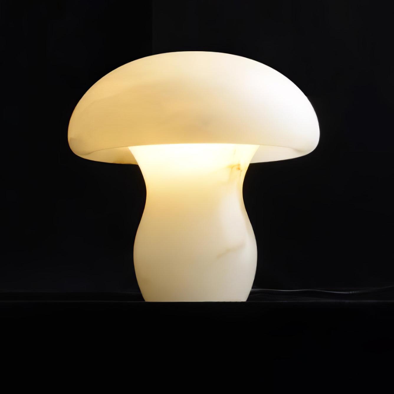 Lampe à poser moderne Ake en Albâtre Blanc