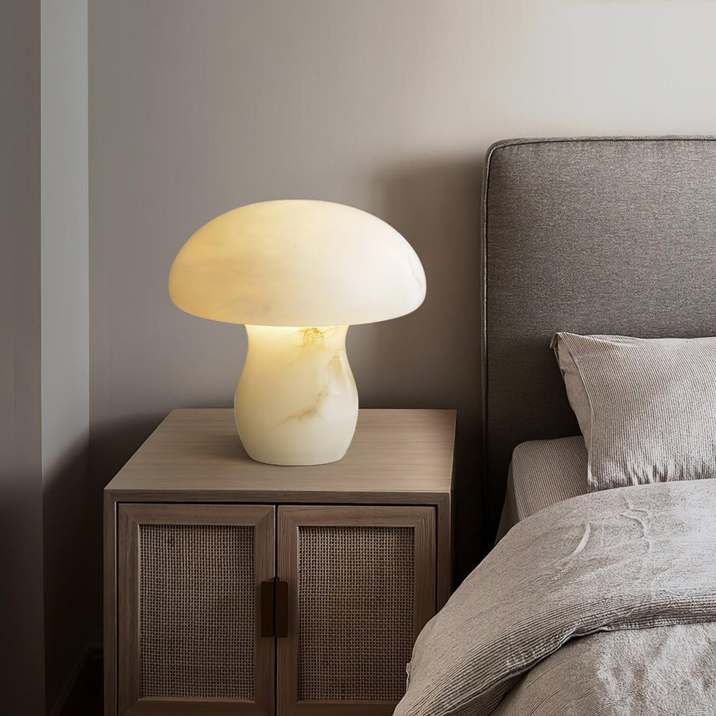Lampe à poser moderne Ake en Albâtre Blanc