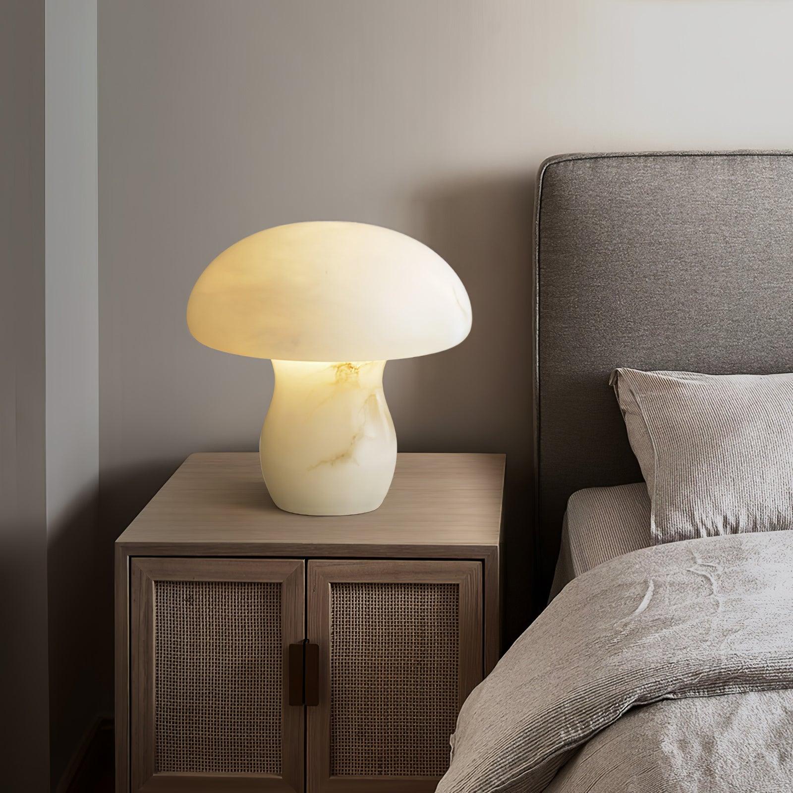 Lampe à poser moderne Ake en Albâtre Blanc