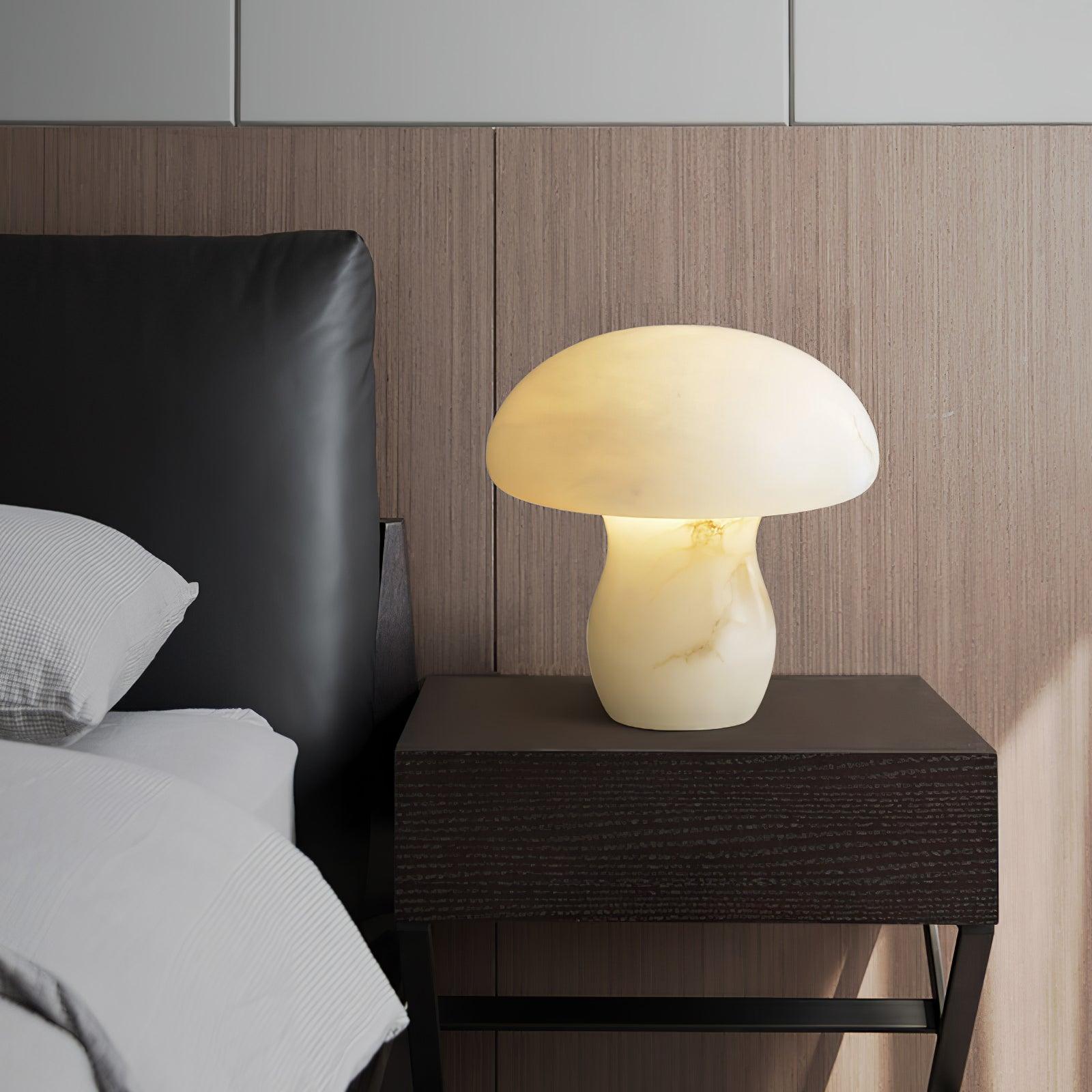 Lampe à poser moderne Ake en Albâtre Blanc