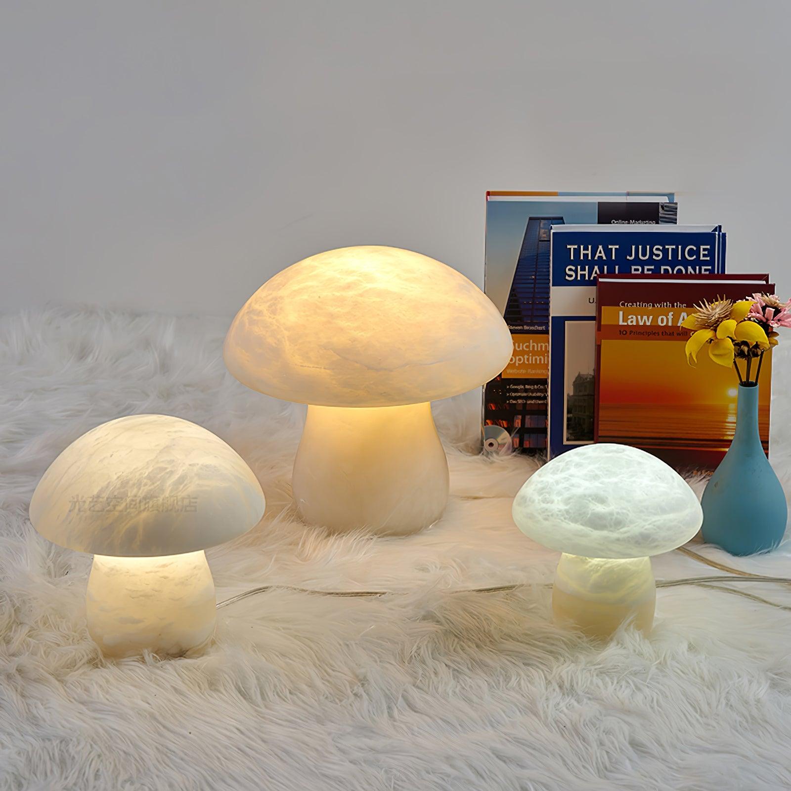 Lampe à poser moderne Ake en Albâtre Blanc