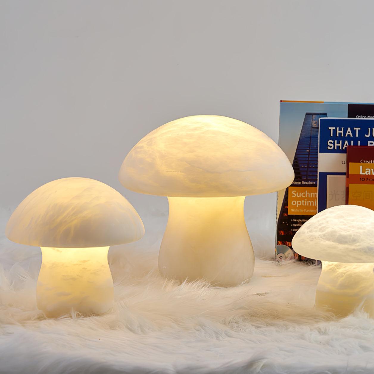 Lampe à poser moderne Ake en Albâtre Blanc