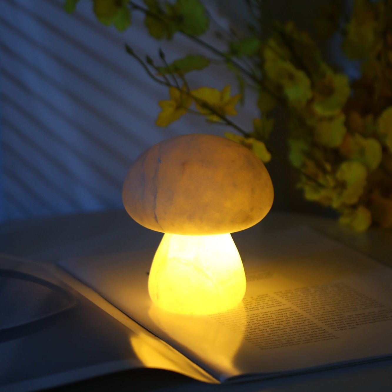 Lampe à poser moderne Ake en Albâtre Blanc