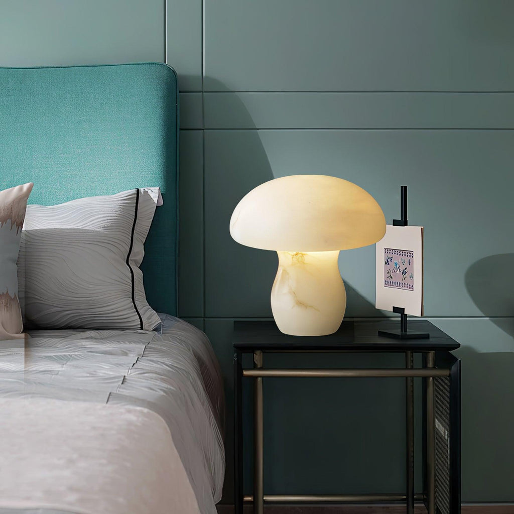 Lampe à poser moderne Ake en Albâtre Blanc