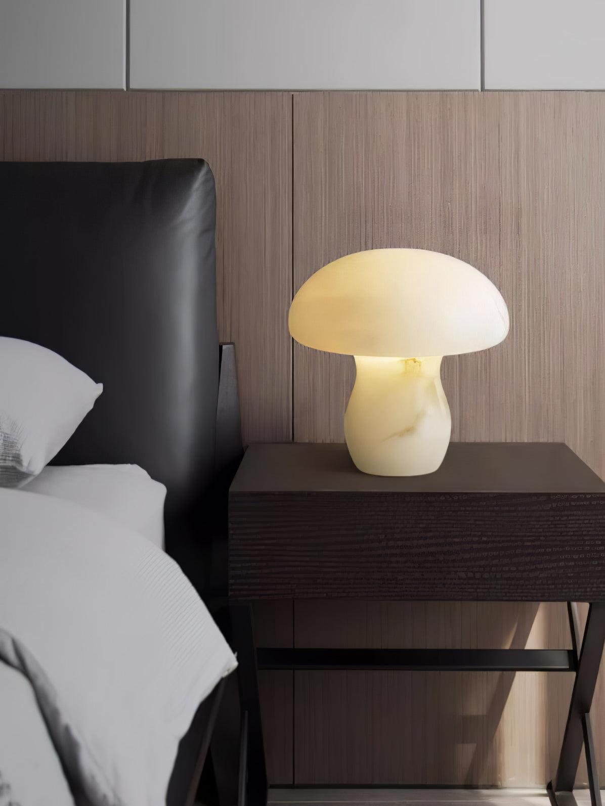 Lampe à poser moderne Ake en Albâtre Blanc