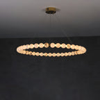 Lustre moderne Mael en Albâtre Or et blanc