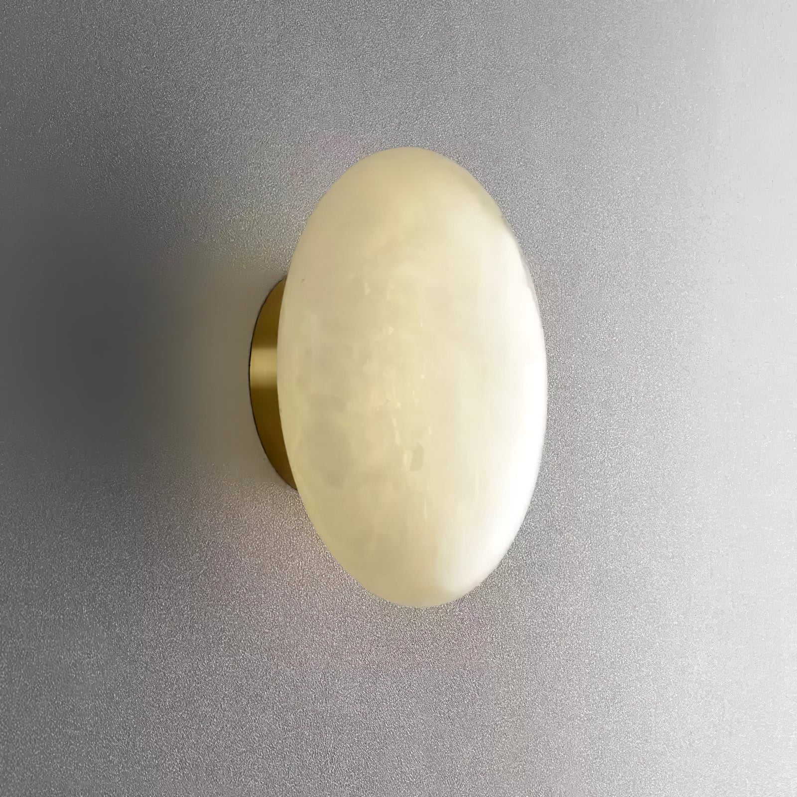 Plafonnier moderne Tove en Albâtre Laiton et blanc