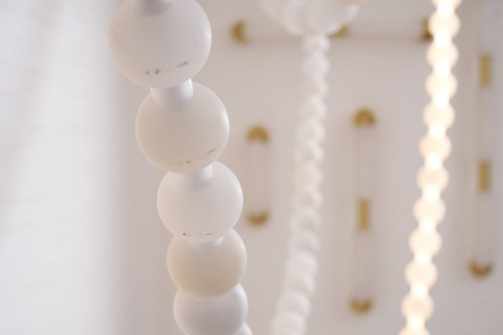Lustre moderne Miska en Albâtre Or et blanc