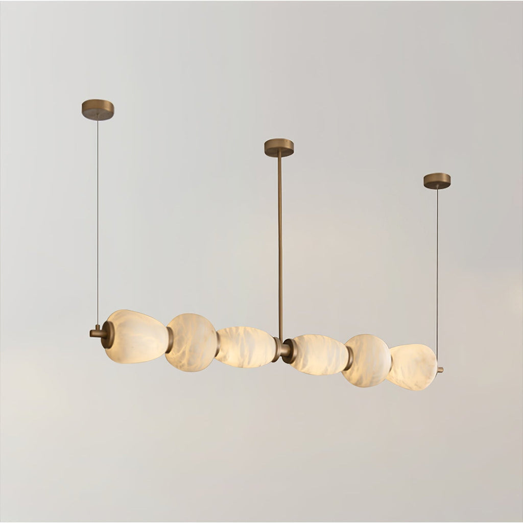 Lustre moderne Egil en Albâtre Or et blanc