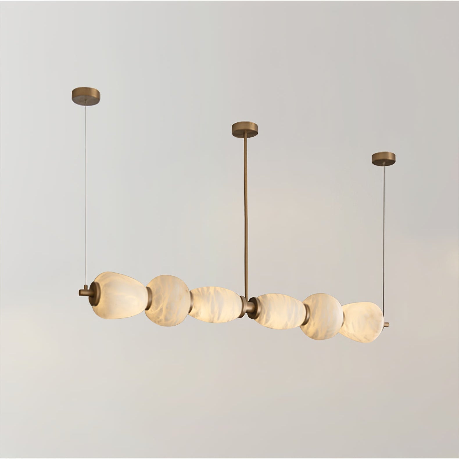 Lustre moderne Egil en Albâtre Or et blanc