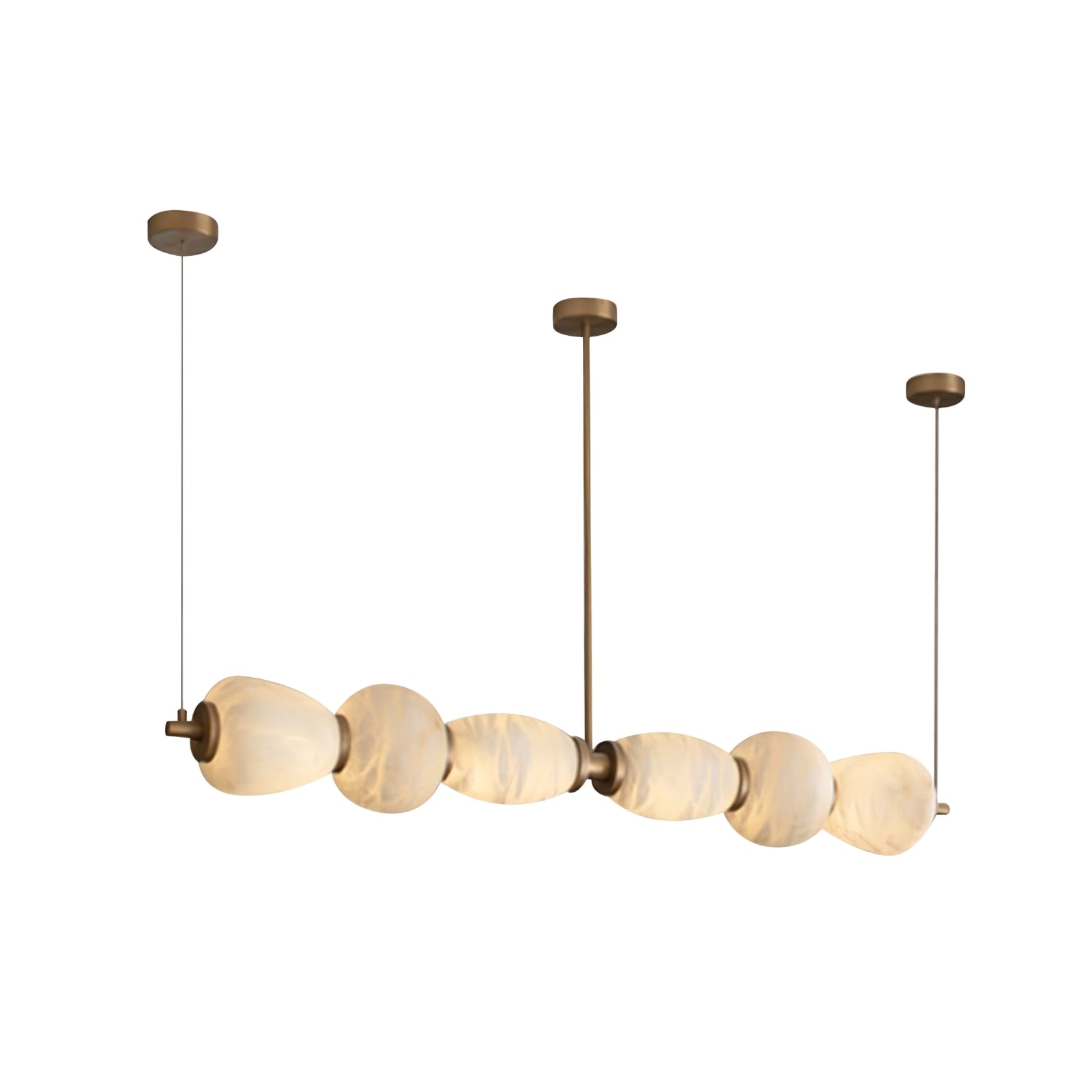 Lustre moderne Egil en Albâtre Or et blanc