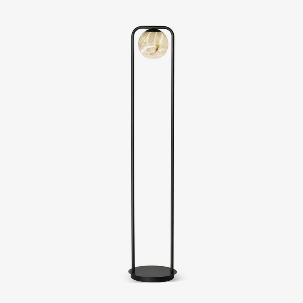 Lampadaire moderne Lodin en Albâtre Noir et blanc