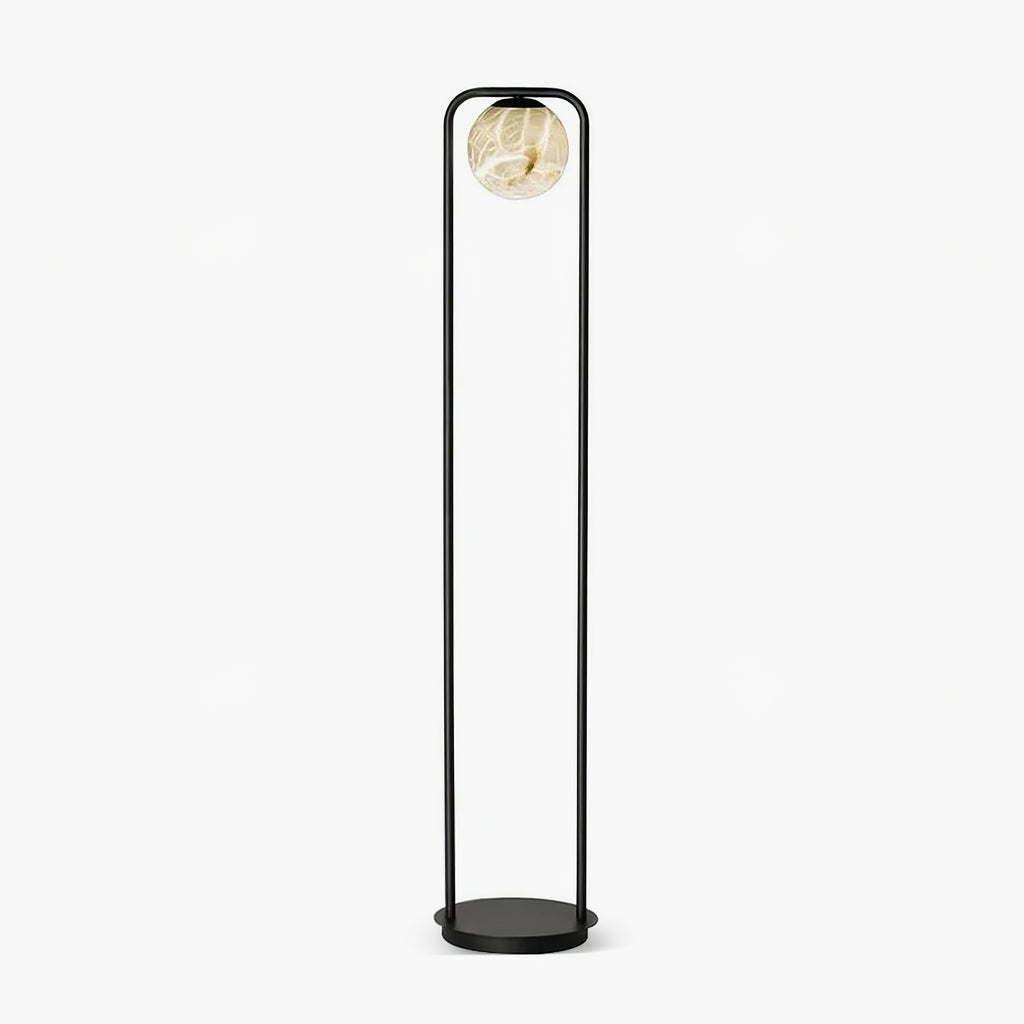 Lampadaire moderne Lodin en Albâtre Noir et blanc