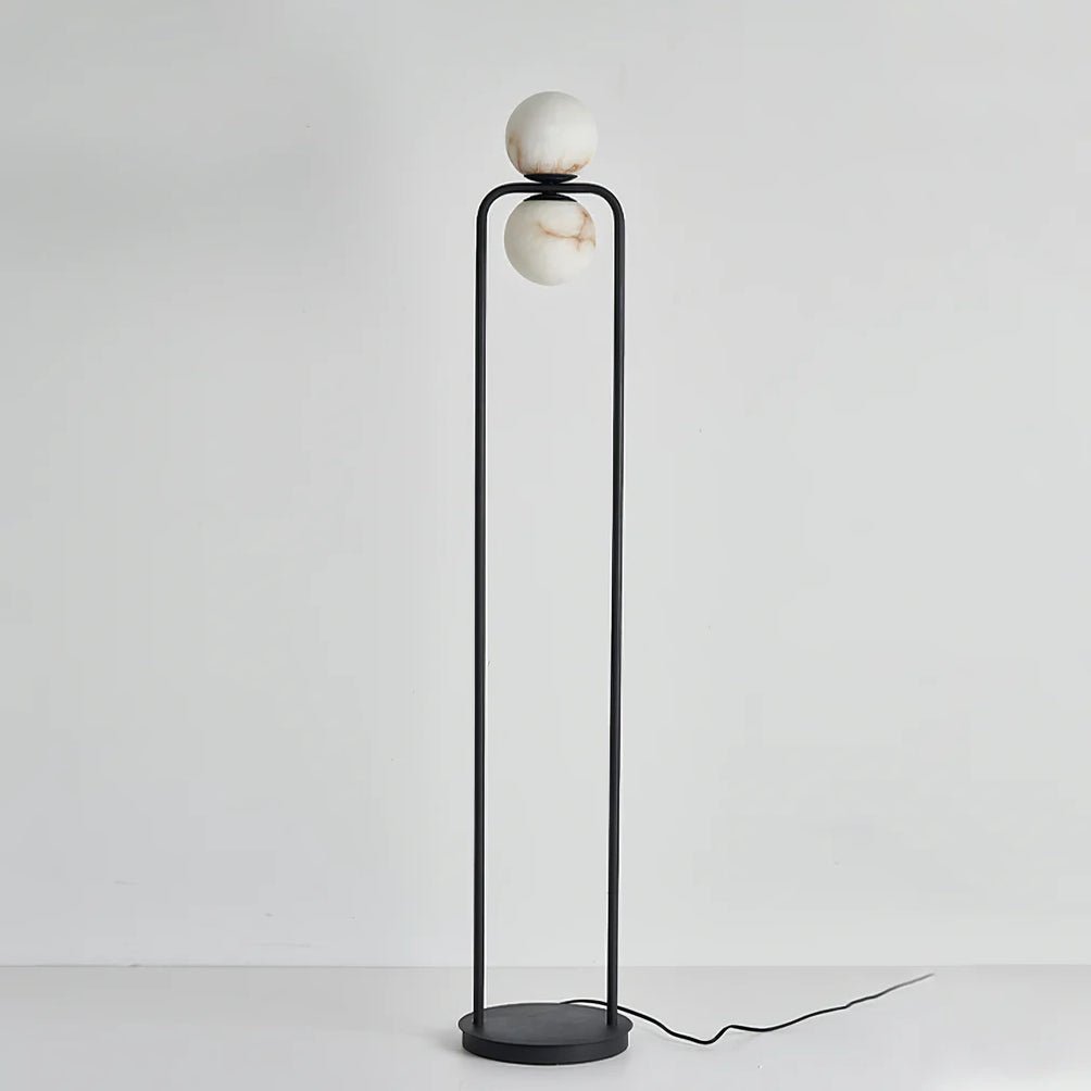 Lampadaire moderne Lodin en Albâtre Noir et blanc