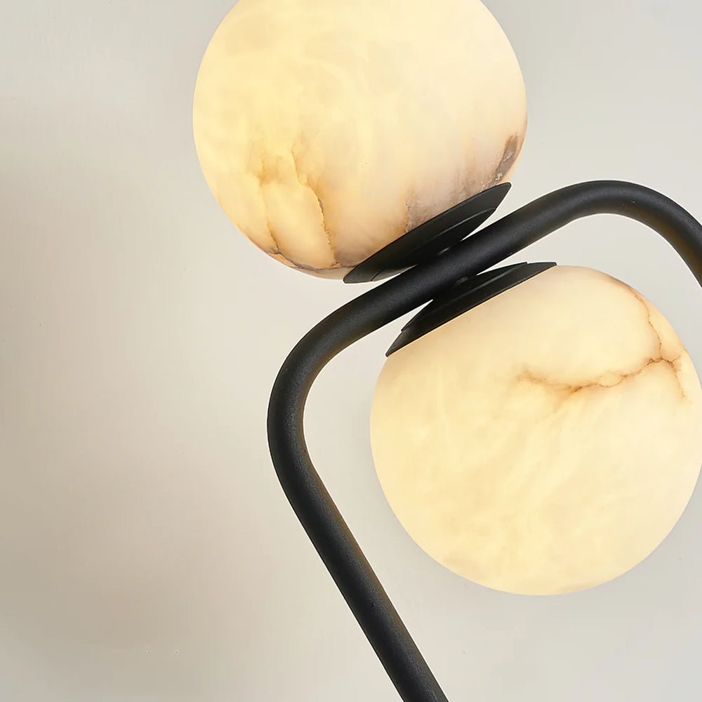 Lampadaire moderne Lodin en Albâtre Noir et blanc
