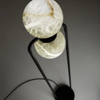 Lampadaire moderne Lodin en Albâtre Noir et blanc