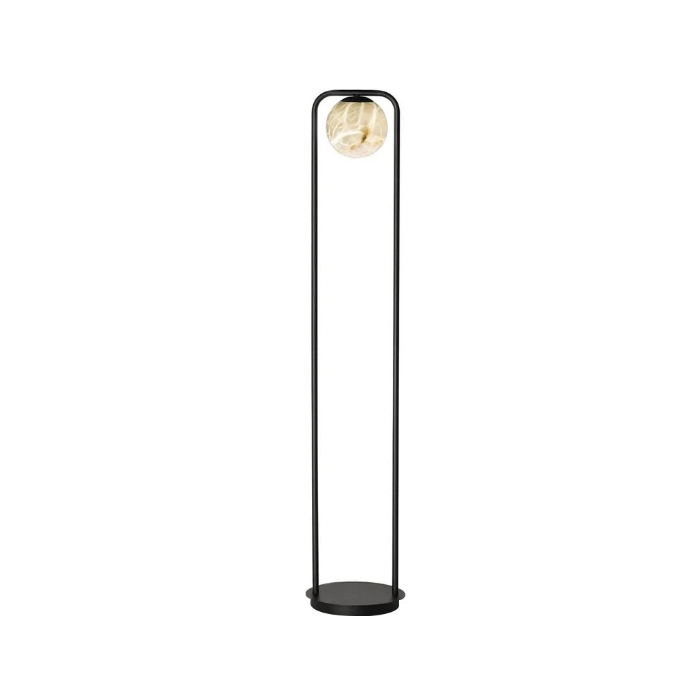 Lampadaire moderne Lodin en Albâtre Noir et blanc