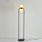 Lampadaire moderne Lodin en Albâtre Noir et blanc