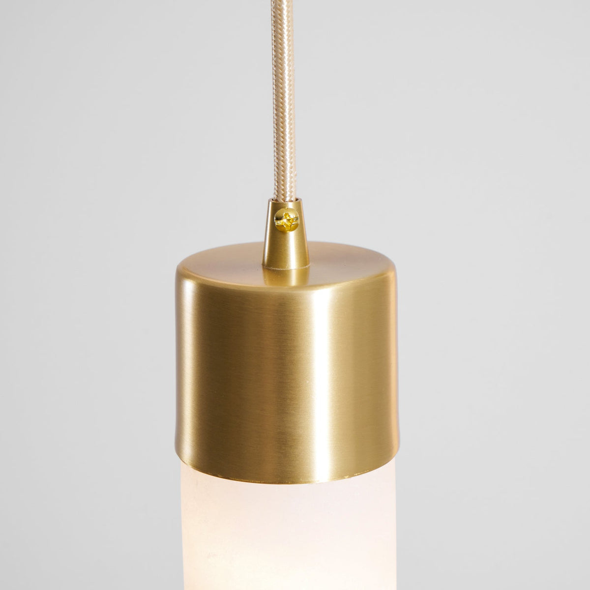Alabaster Tube Brass Pendant Lamp