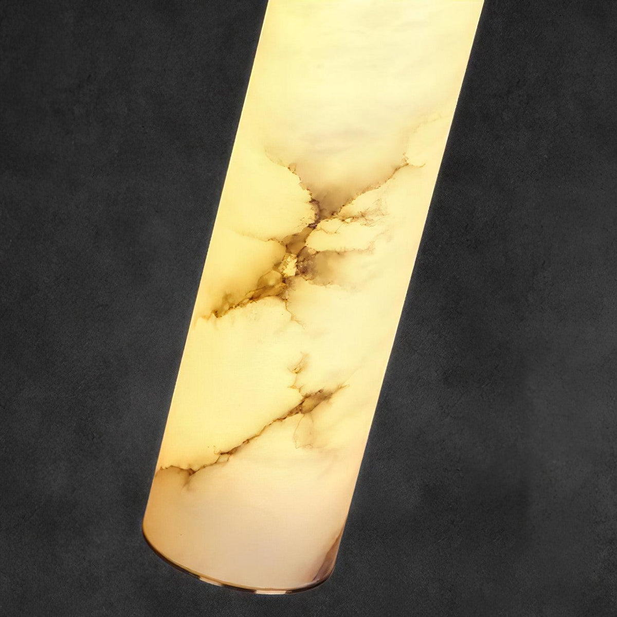 Alabaster Tube Brass Pendant Lamp