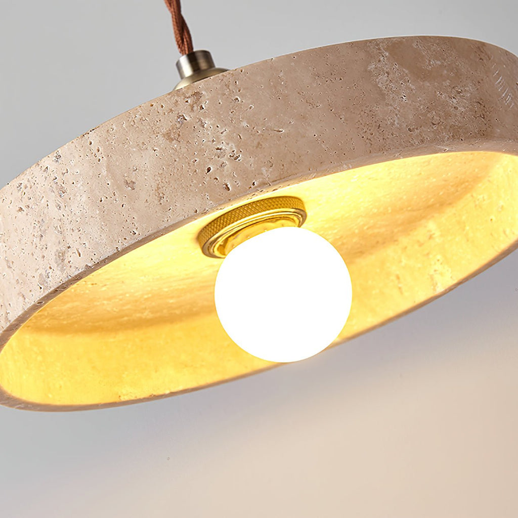 Suspension moderne Wesley en Travertin jaune