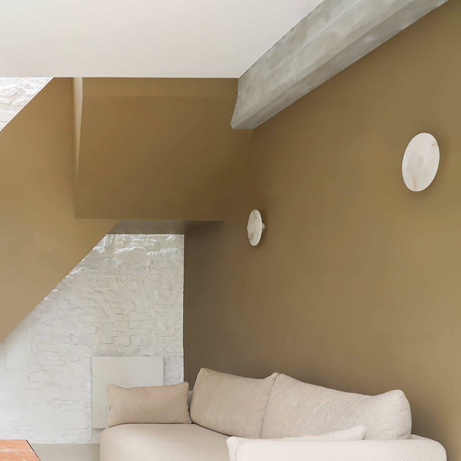 Applique murale moderne Trevin en Albâtre Blanc