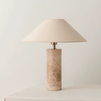 Lampe à poser moderne Wreston en pierre Beige et marbre Lampbase