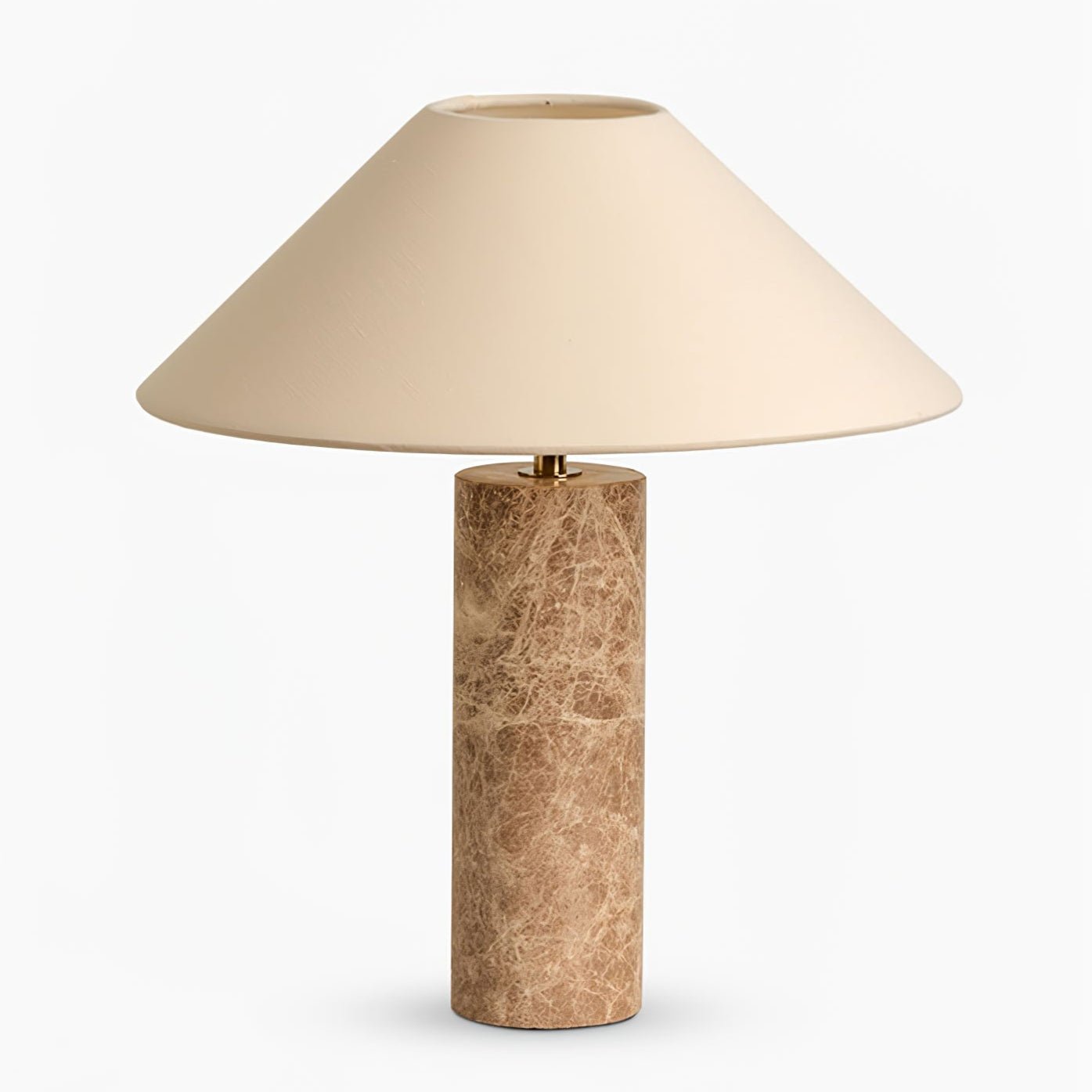Lampe à poser moderne Wreston en pierre Beige et marbre Lampbase