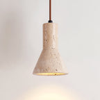 Suspension moderne Nevin en pierre Travertin jaune