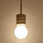 Suspension moderne Herman en Travertin jaune et blanc
