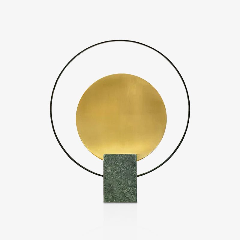 Lampe à poser moderne Duncan en Métal, Marbre Noir et doré