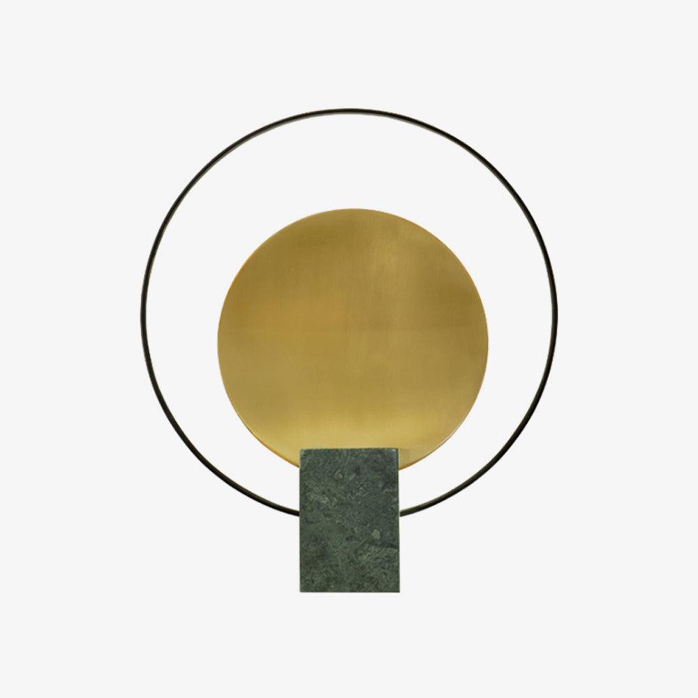Lampe à poser moderne Duncan en Métal, Marbre Vert et doré