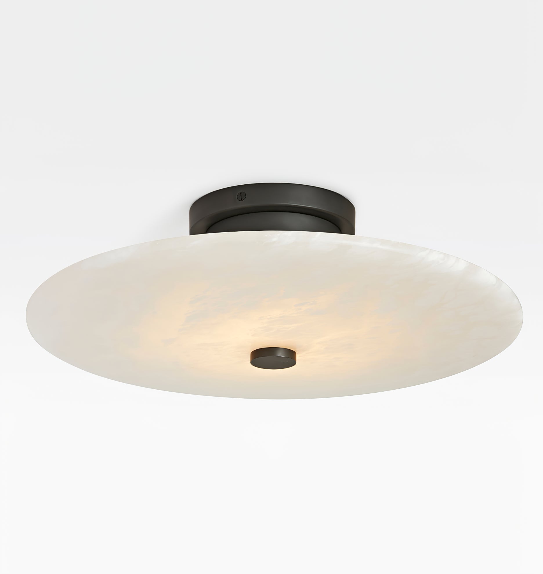 Plafonnier moderne Torin en Albâtre Noir et blanc