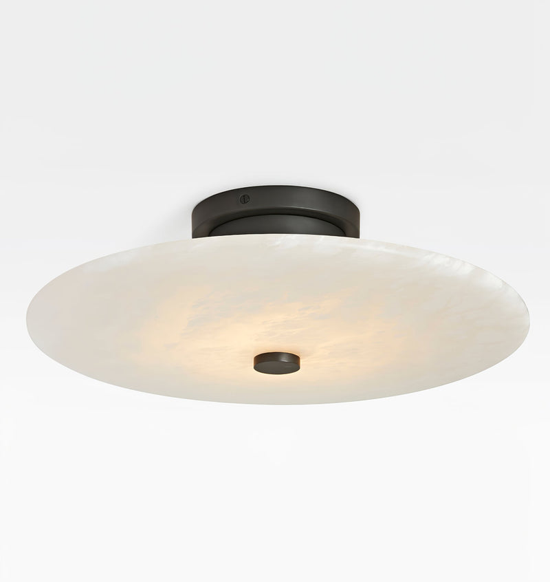 Plafonnier moderne Torin en Albâtre Noir et blanc