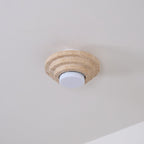 Plafonnier moderne Waldo en Travertin Beige et blanc