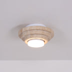 Plafonnier moderne Waldo en Travertin Beige et blanc