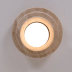 Plafonnier moderne Waldo en Travertin Beige et blanc