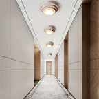 Plafonnier moderne Waldo en Travertin Beige et blanc