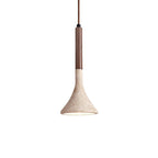 Suspension moderne Percival en Bois et travertin jaune