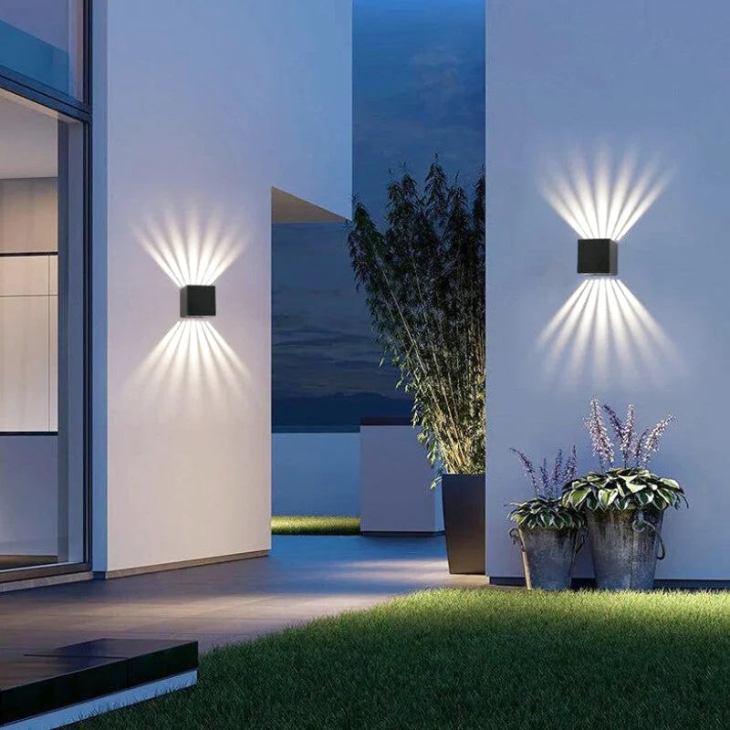 Applique Extérieur LED Cube Double Faisceau